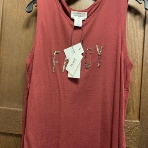 NWT…Wine colored “FANCY” tank